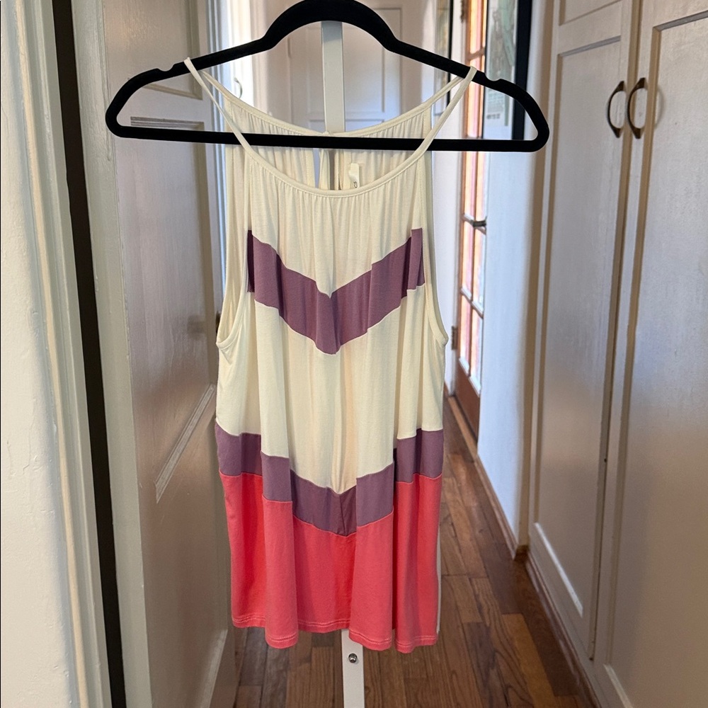 Haptics Chevron tank Top small